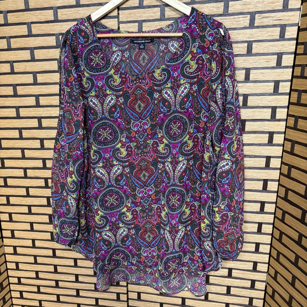 Zac & Rachel Paisley High Low Top Size 1X